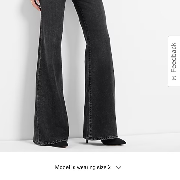 Mid Rise Washed Black '70s Flare Jeans, size 2 - Picture 8 of 8